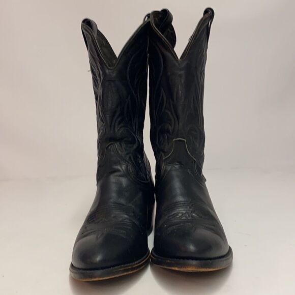 Men’s Laredo Black with Black Stitching Western Cowboy Boots | 9D A22 - Picture 3 of 10